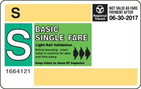 Sacramento Regional Transit Single Ride Ticket image